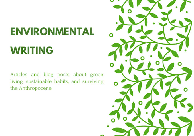 Gig Preview - Write articles and blog posts about sustainable living