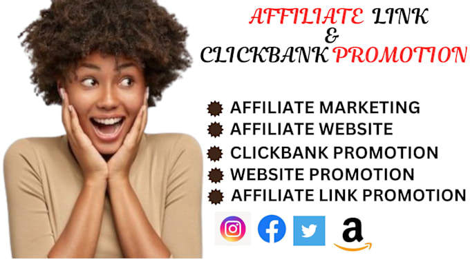 Gig Preview - Promote affiliate link, clickbank affiliate  link promotion, affiliate marketing