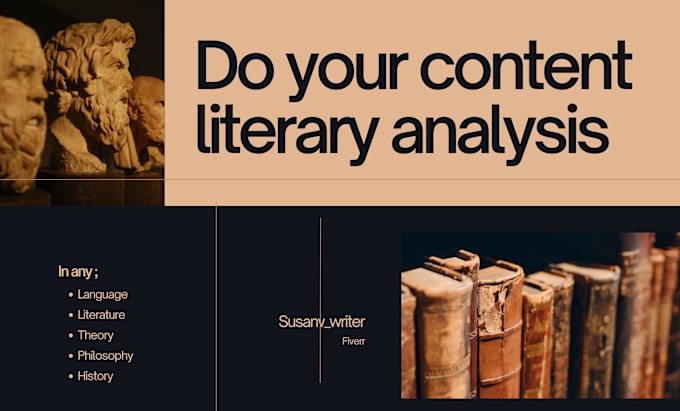 Gig Preview - Do any form of literary analysis in theory, film, philosophy, or literature