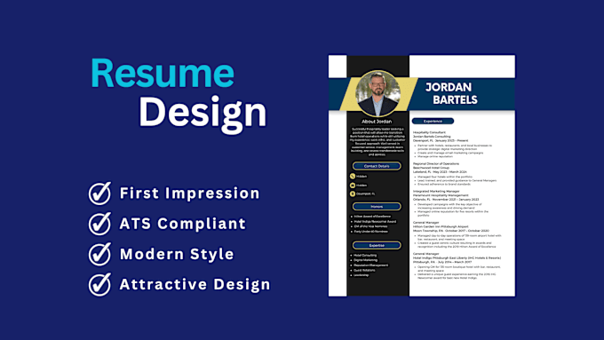 Gig Preview - Design a modern and professional resume