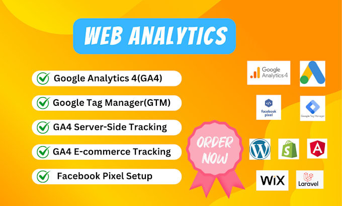 Gig Preview - Setup web analytics, tag manager, ga4 server side tracking and fb pixel