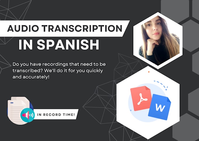 Gig Preview - Efficient and reliable spanish transcriptions