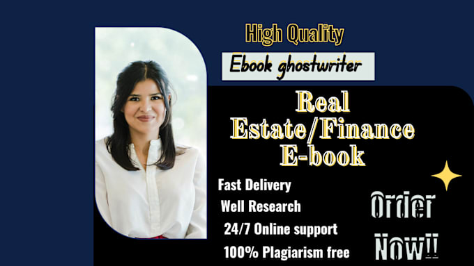 Gig Preview - Be your ebook ghostwriter on real estate and personal finance, travel guide