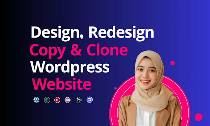 Gig Preview - Do copy clone design redesign complete wordpress website and  landing page