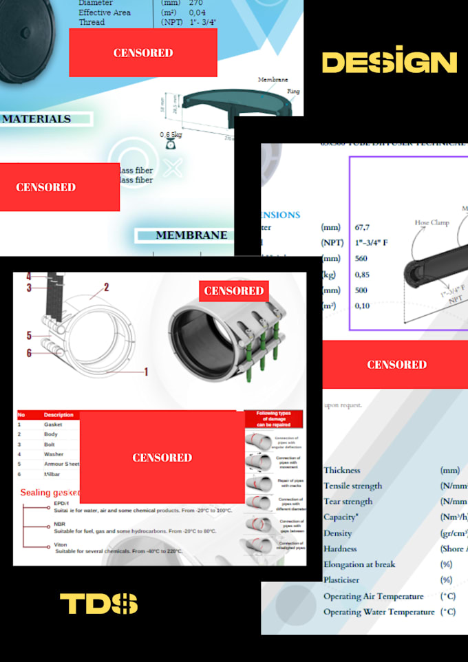 Gig Preview - Design professional datasheet for your products