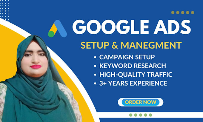 Gig Preview - Setup and manage your google ads adwords PPC campaigns