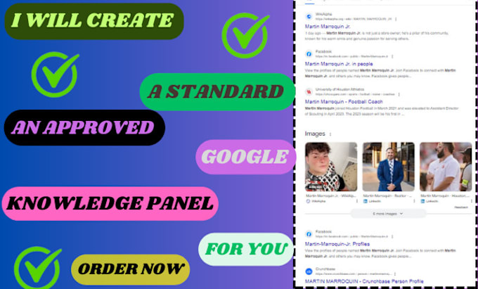 Gig Preview - Build an active google knowledgepanel for personal,brand or company