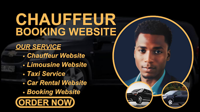 Gig Preview - Chauffeur book website, limousine website, taxi booking website, car rental