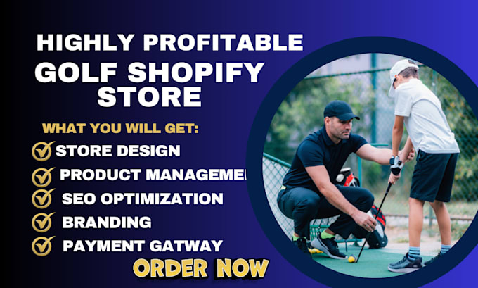 Gig Preview - Design converting golf website basketball store sport apparel golf shopify store