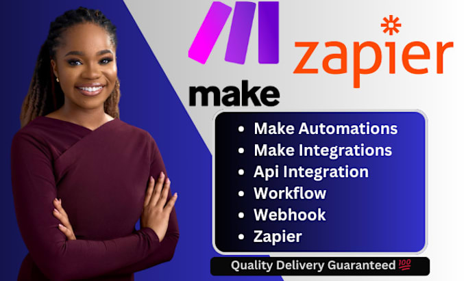 Gig Preview - Set up make com zapier automation make com automation fix make com workflows