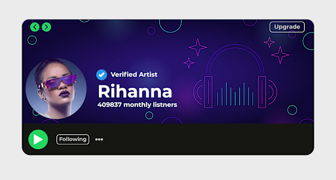 Gig Preview - Design eye catching spotify artist banner