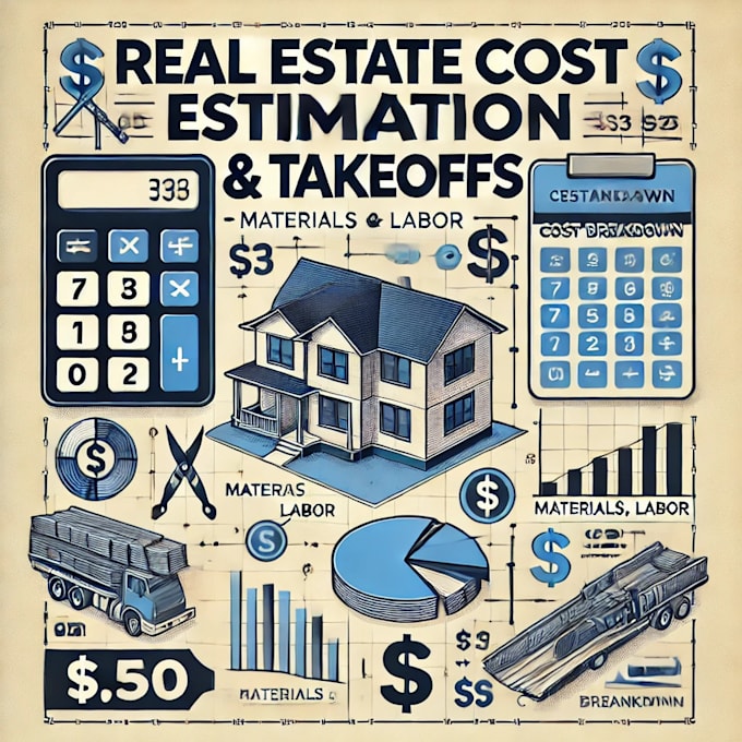 Gig Preview - Do accurate real estate cost estimation and takeoffs for your project