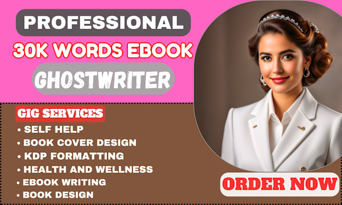 Gig Preview - Be your ebook ghostwriter, 30k words ebook writer kindle book writer ghostwriter