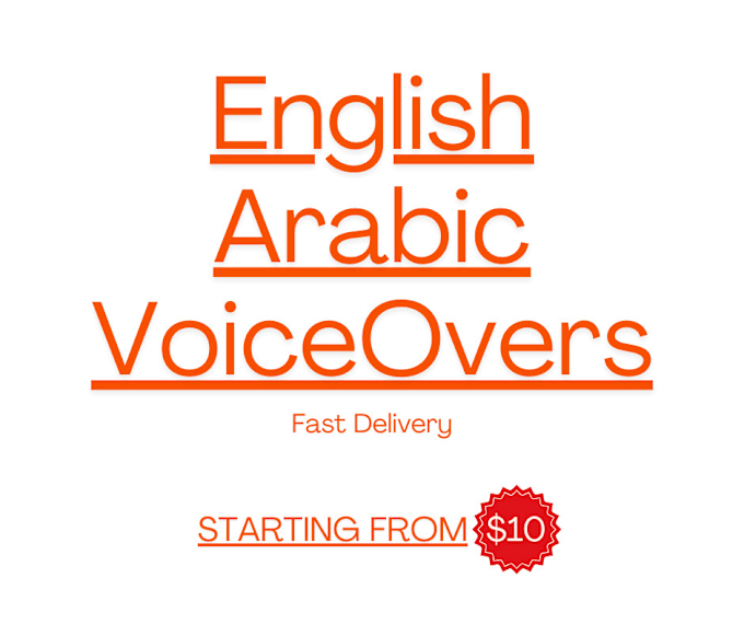 Gig Preview - Do english or arabic voiceovers