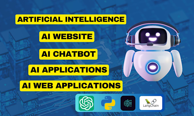 Gig Preview - Build ai chatbot, ai app, ai website, with langchain, python and chatgpt