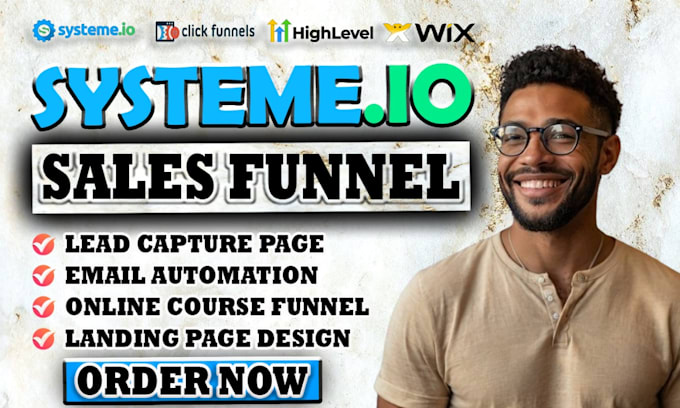 Bestseller - build sales funnel in systeme io, clickfunnels, gohighlevel and connect domain