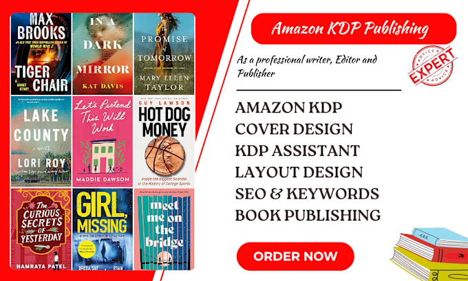 Gig Preview - Amazon kdp book, kindle publishing, book formatting, kdp book publishing