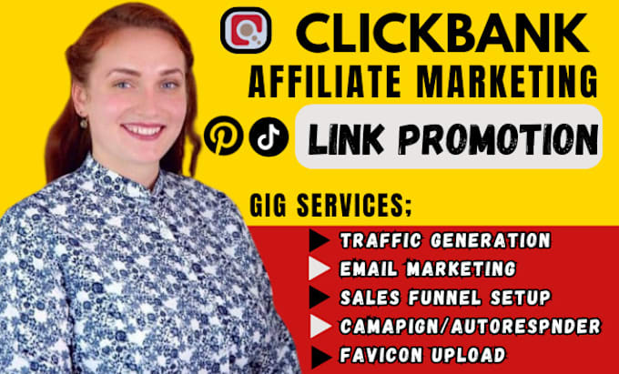 Gig Preview - Setup clickbank affiliate marketing, clickbank affiliate link promotion