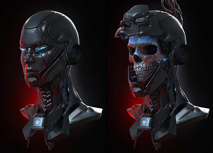 Bestseller - made 3d realistic robotic character with facial rig, full body rig and animation