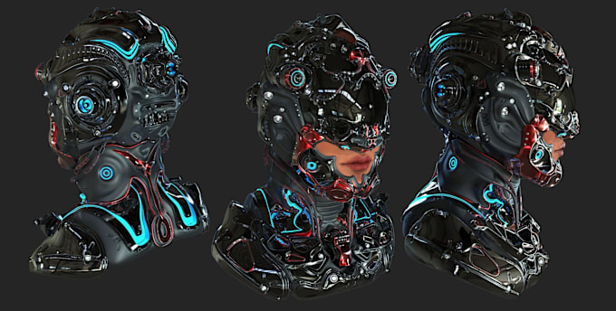 Gig Preview - Create 3d robot character with facial lips sync, full body rig and animation