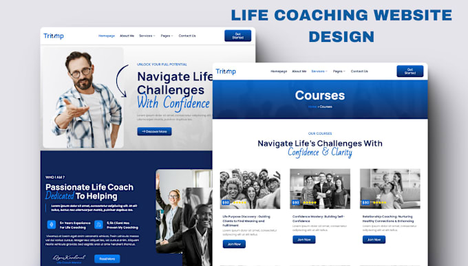 Gig Preview - Life coaching website life coach coaching website consulting website  booking