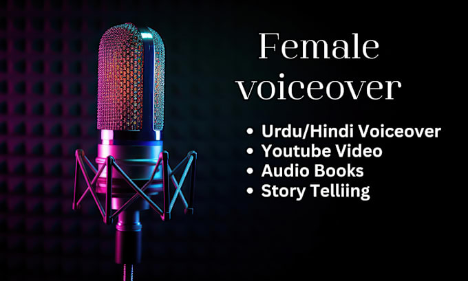 Bestseller - record a female hindi, urdu voiceover