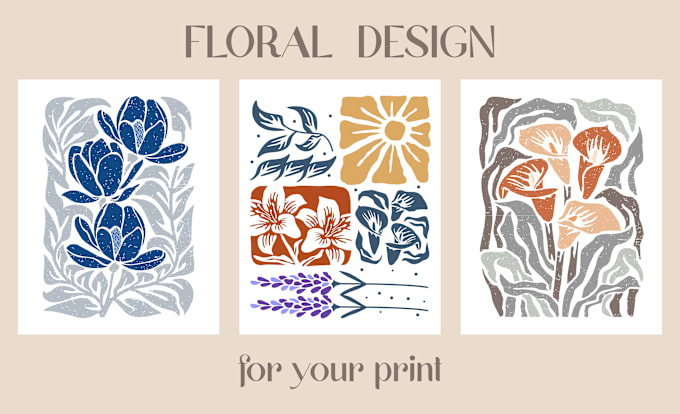 Gig Preview - Create vintage flowers design tshirt, boho, botanical design