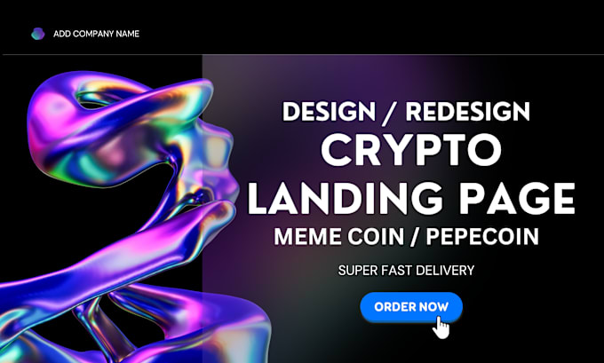 Gig Preview - Design crypto landing page, nft website, crypto website, tokenomics, roadmap