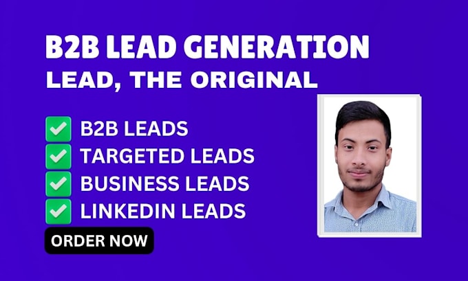 Gig Preview - Generate b2b linkedin leads do data entry build custom list