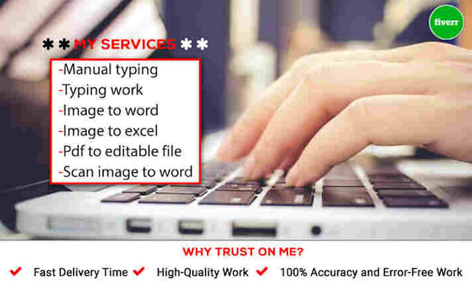 Gig Preview - Do a fast typing job, retype scanned documents, your typist