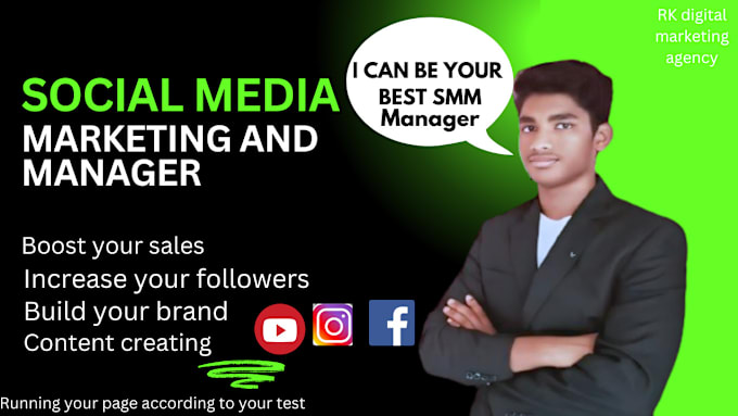 Gig Preview - Do social media marketing manager expert