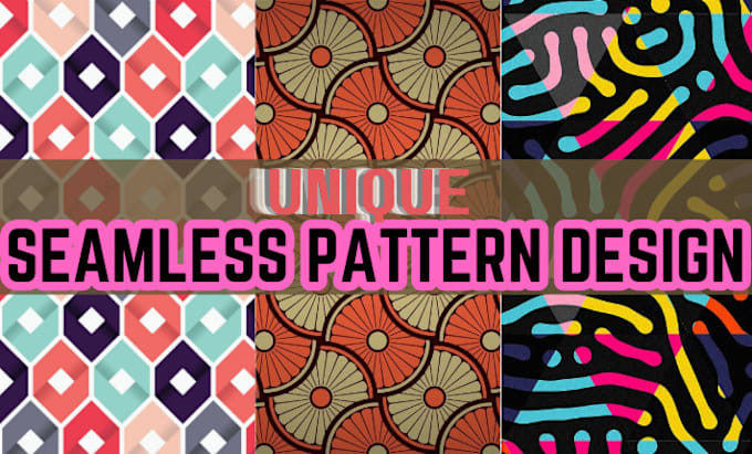 Gig Preview - Design seamless pattern design for clothing bag and textile pattern design