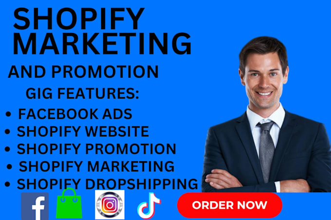 Gig Preview - Do shopify marketing, boost fb ads, fb marketing, promotion,