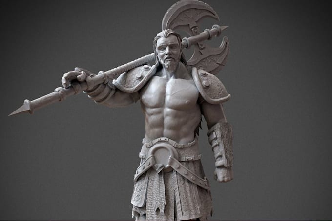 Gig Preview - Sculpt action figure stl, tabletop miniature model creator, 3d character maker