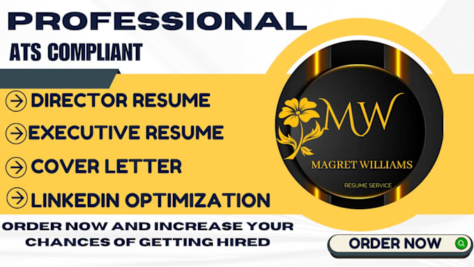 Gig Preview - Professionally rewrite your, executive, senior director resume