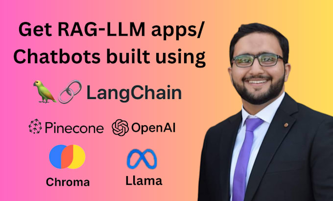 Gig Preview - Develop custom chatbot using langchain, llms and rag