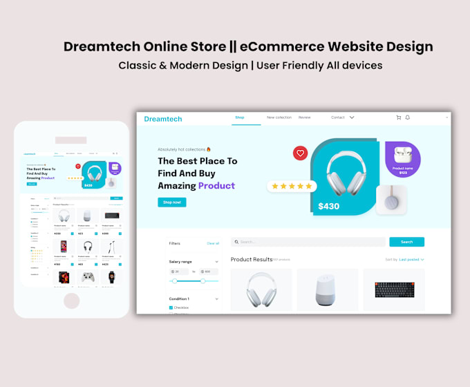 Gig Preview - Design and redesign shopify clothing website fashion store