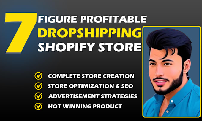 Bestseller - 7 figure shopify dropshipping store with winning products high converting design