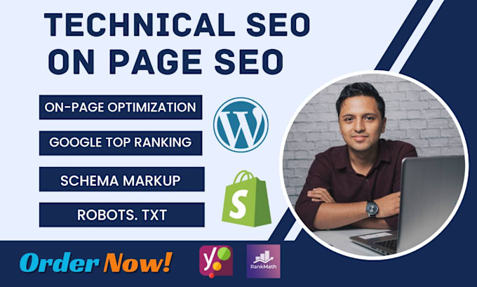 Gig Preview - Do technical seo and on page optimization website first rank