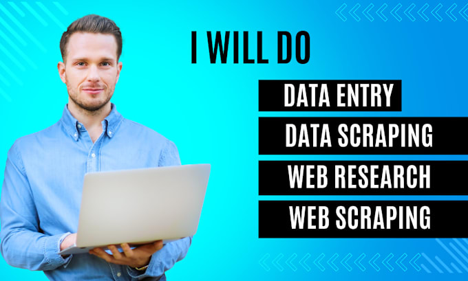 Gig Preview - Any kinds of data entry, web research, web scraping, data collection