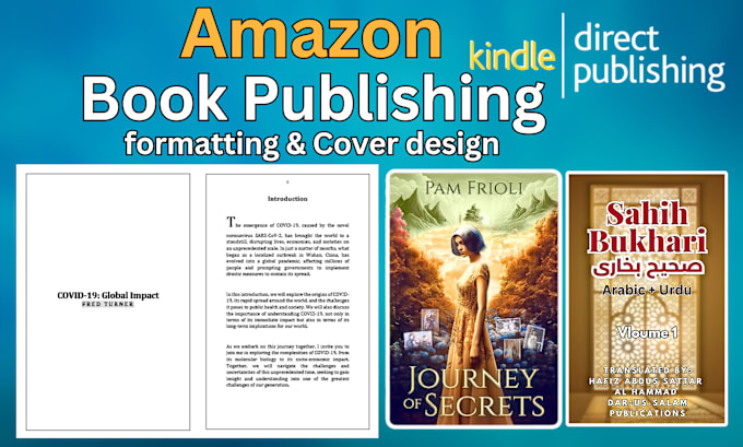 Gig Preview - Do amazon kdp book publishing, paperback formatting and cover design