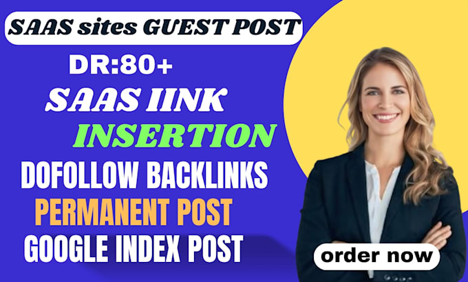 Gig Preview - Provide saas link insertion, back link on high da DR plus 70