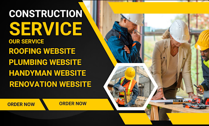 Gig Preview - Build handyman roofing plumbing construction and renovation website