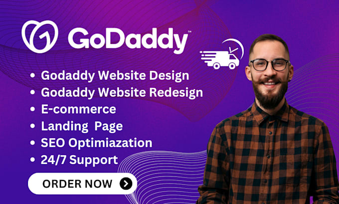 Gig Preview - Godaddy website design redesign godaddy website godaddy website design godaddy