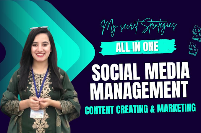 Gig Preview - Be your social media marketing manager and content creator