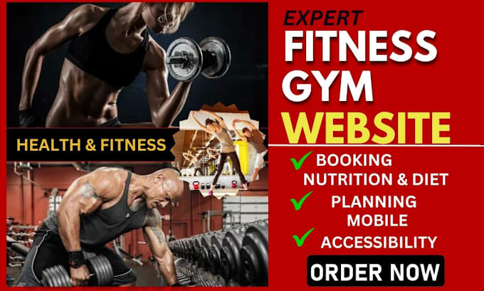 Bestseller - design fitness website wordpress gym sport health fitness sport workout website