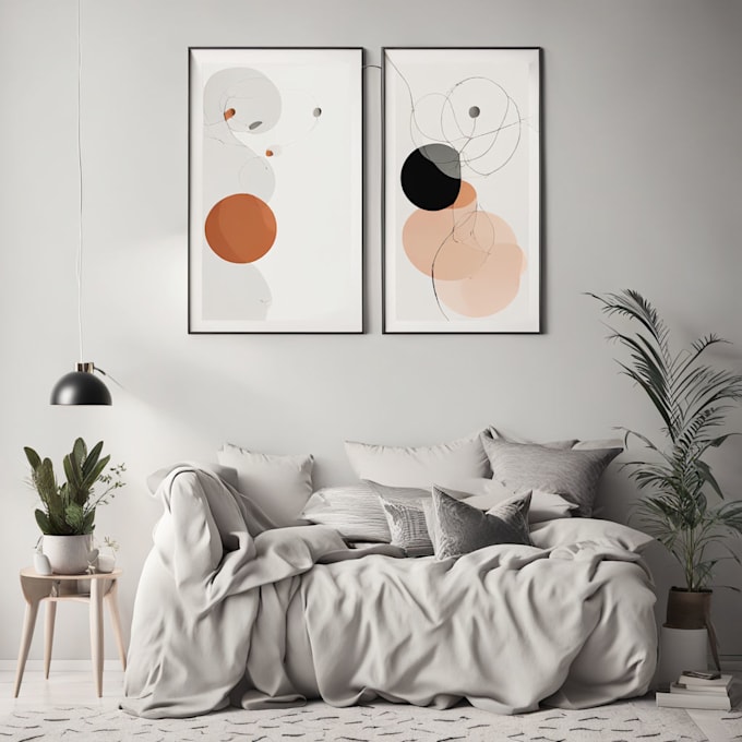 Gig Preview - Do minimalist abstract printable wall art design