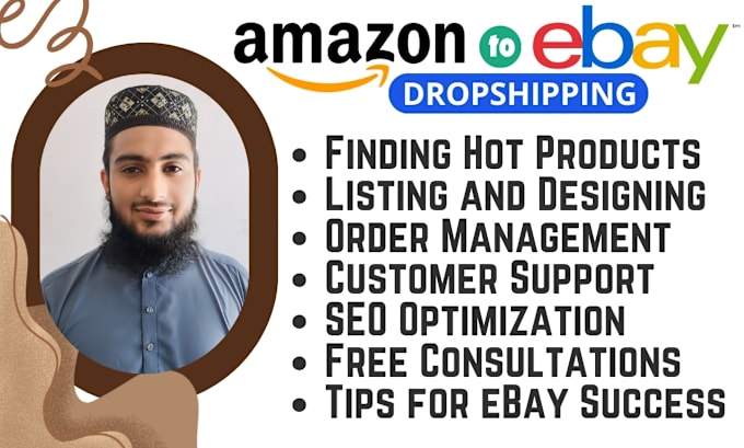 Gig Preview - Do amazon to ebay dropshipping service for profitable sales