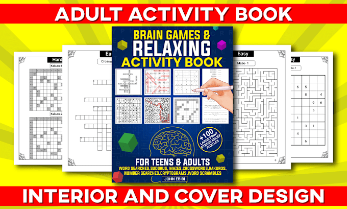 Gig Preview - Create adult stroke recovery puzzle activity book  for seniors for kdp