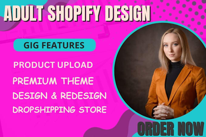 Gig Preview - Design shopify fashion dropshipping, shopify jewelry, adult shopify store